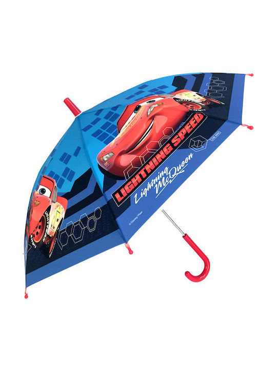 Chanos Cars Curved Handle Blue Kids Umbrella Chanos Cars Curved Handle Blue Kids Umbrella