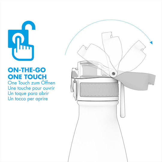 Ion8 One Click Sticlă Termos Oțel inoxidabil Fără BPA 500ml Ocean Turtle cu Mustiuc