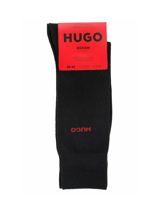 Hugo Boss Men's Solid Color Socks Black 2Pack