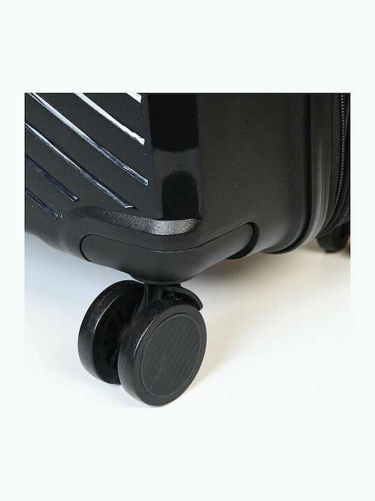 Airtex Paris Valiză de Călătorie Medie Dură Neagră cu 4 Roți Înălțime 65cm