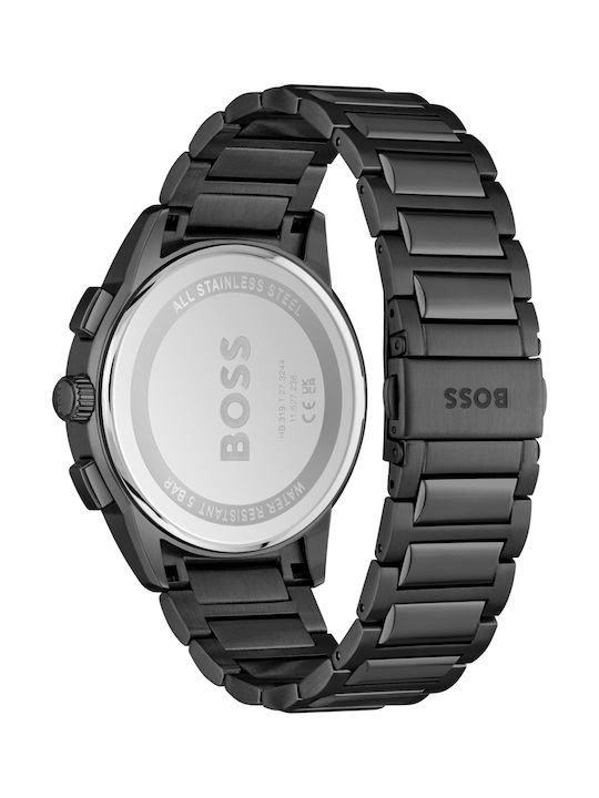 Boss Dapper Men's Watch 43mm Chronograph Battery with Black Metal Bracelet