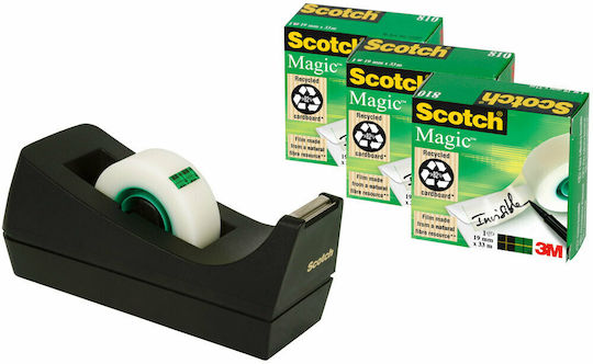 3M Dispenser without Tape Scotch Black 1pcs Black