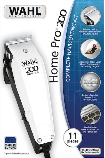Wahl Professional Home Pro 200 EU Преси за коса Машинка за Подстригване С кабел Бял 20101-0460