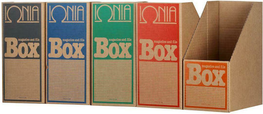 IONIA Box Magazine File Organizer Paper Orange 26x15x32cm.