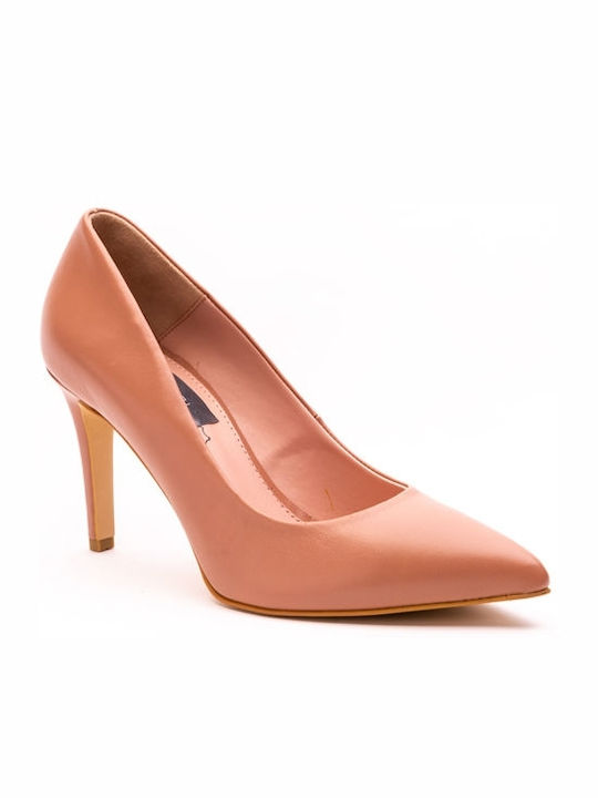 Il Mio Collection Leather Pointed Toe Stiletto Pink High Heels