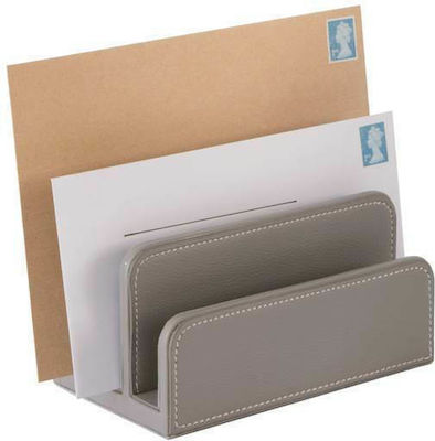 Leather Folder Holder in Gray Color 17.5x10x14cm.