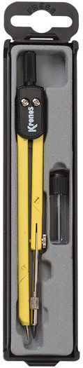 Kronos 303 C Metallic Compass with Point in Case Yellow