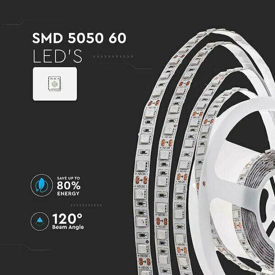 V-TAC Ταινία LED 12V Θερμό Λευκό Φως 5m Τύπου SMD5050
