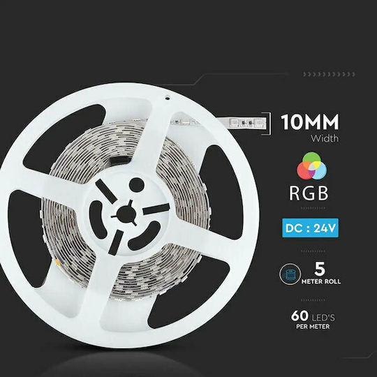 V-TAC Ταινία LED 24V Ψυχρό Λευκό Φως 5m Τύπου SMD5050