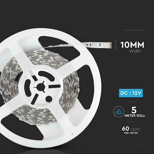 V-TAC Bandă LED 12V Verde Lumină 5m Tip SMD5050