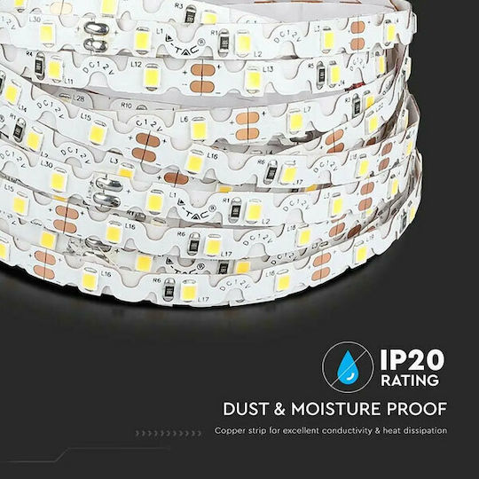 V-TAC LED Strip 12V Warm White Light 5m Type SMD2835