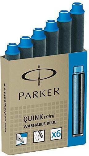 Parker Quink Mini Replacement Ink for Pen in Blue color 6τμχ 6pcs