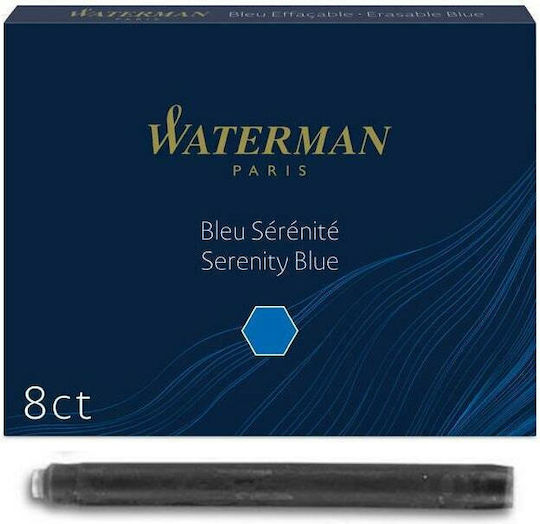 Waterman 8 Пълнители За Химикалки Син 50ml