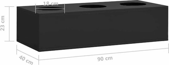 Dulap Dublu-Foi Metalic cu Posibilitate de Blocare cu 2 Rafturi Antracit 90x40x113 cm