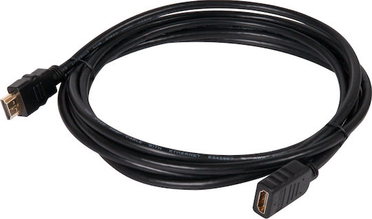 Club3D HDMI 2.0 Premium High Speed 4K 60Hz HDR Cable HDMI male - HDMI female 3m Μαύρο