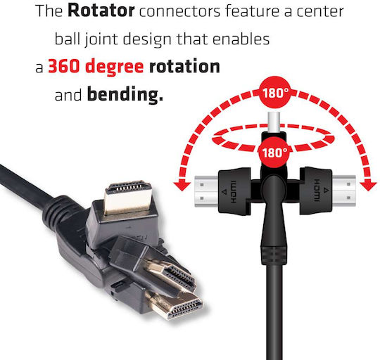 Club3D HDMI 2.0 Premium High Speed 4K 60Hz HDR Cable HDMI male - HDMI male 2m Μαύρο