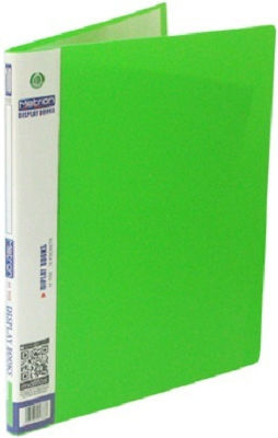 Metron Clipboard Flexible with 10 plastic sleeves Slides for Paper A4 Green 1pcs