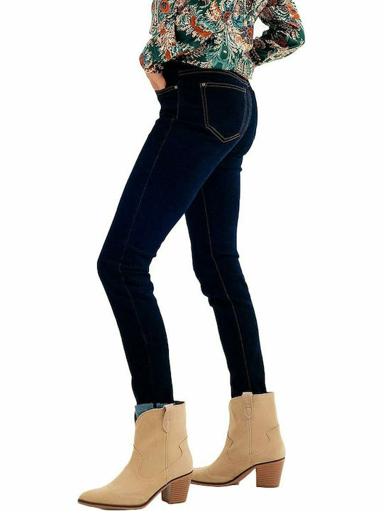 Q2 Women's Jean Trousers in Super Skinny Fit Super Dark Blue Wash