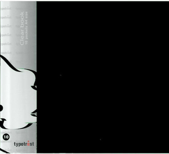 Typotrust Ντοσιέ Σουπλ με 10 Διαφάνειες για Χαρτί A4 Μαύρο