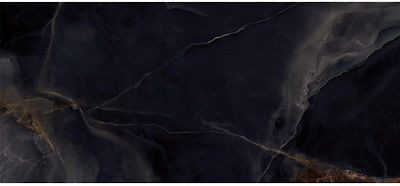 Πλακάκι Tele Di Marmo Onyx Black γυαλιστερό 60x120 cm
