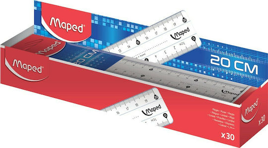 Maped Ruler Plastic Transparent 20cm Cristal Eco