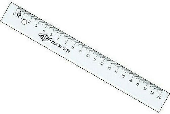Luna Ruler Plastic Transparent 20cm