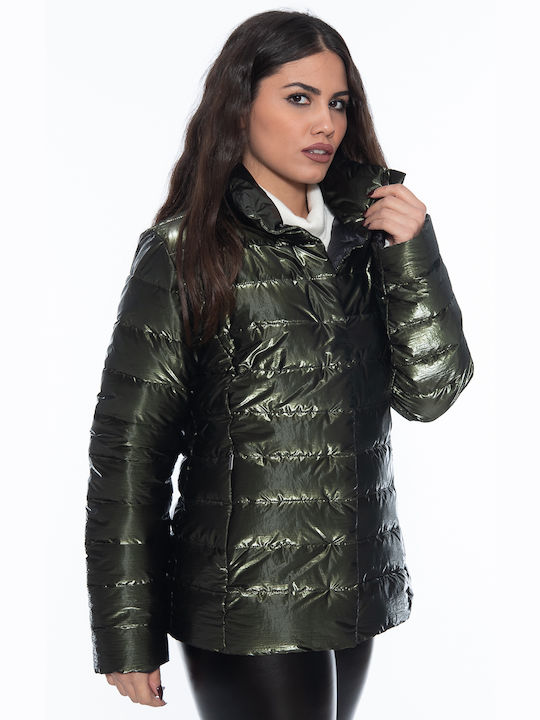 JACKE KURZ METALLIC FARBE WASSERDICHT-29960632-GRÜN