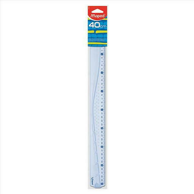 Maped Ruler Plastic Transparent 40cm Geometric