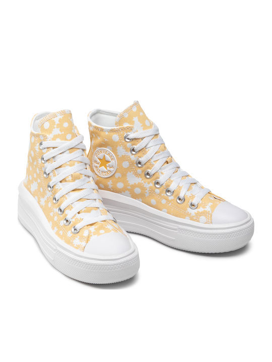 Chuck Taylor All Star Move Flatforms Tip Botine Galbene