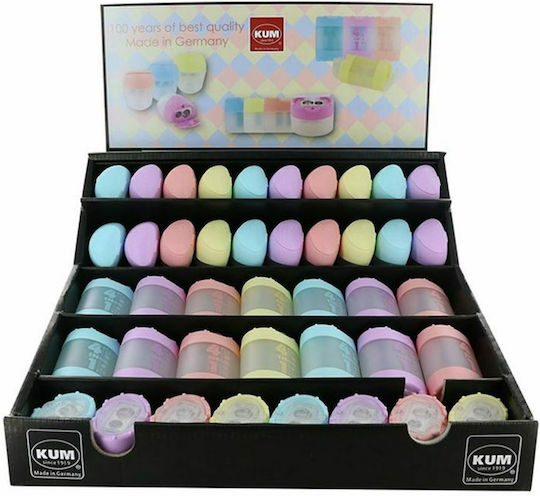 Kum Μ2 Pastel Plastic Dublă Ascuțitoare (Culori diverse) 1buc