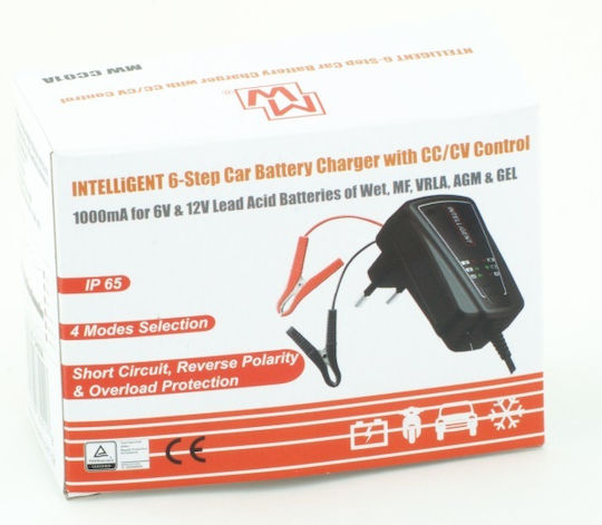 Minwa CC01A Car Battery Charger & Maintainer 6/12V 1A