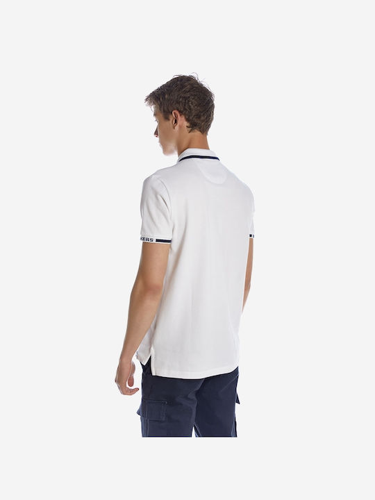 Brokers Jeans Men's Short Sleeve Blouse Polo White