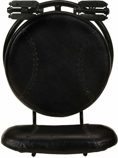 Stool Bar with Backrest Leather Black Velvet-Black Metal 2pcs 44x44x109cm