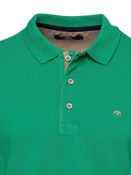 Makis Tselios Fashion Men's Short Sleeve Blouse Polo Green