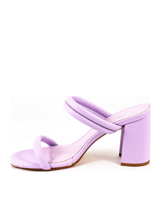 Leather Sandals Purple