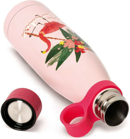 Legami Milano Hot&Cold Recycelbare Thermosflasche Rostfreier Stahl BPA-frei 500ml Flamingo