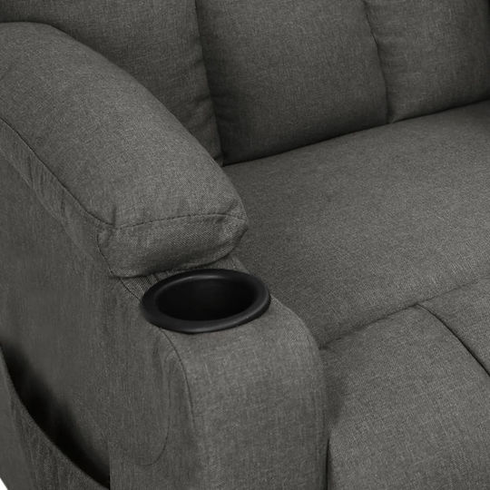 Фотьойл Relax С поставка за крака Тъмно сиво 73x94x101.5см
