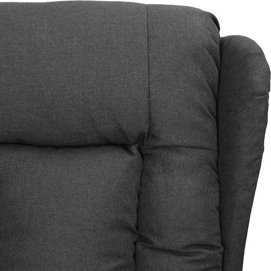 Relaxsessel mit Fußhocker Dark Grey 72.5x96x99.5cm