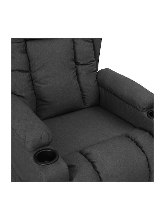 Πολυθρόνα Relax με Υποπόδιο Σκούρο Γκρι 72.5x96x99.5cm