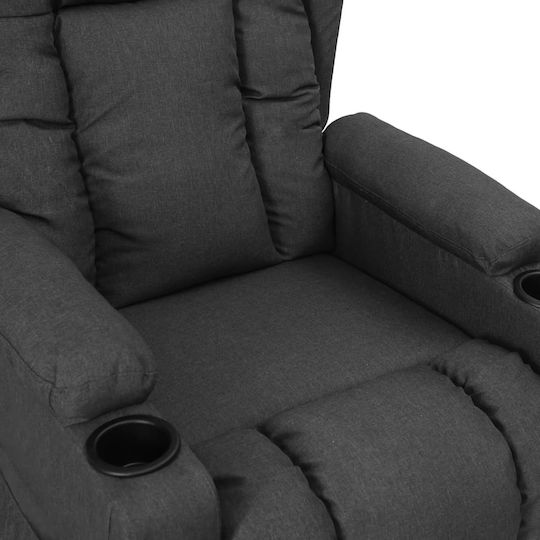 Relaxsessel mit Fußhocker Dark Grey 72.5x96x99.5cm