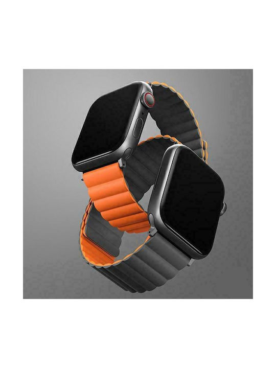 Uniq Revix Reversible Armband Silikon Orange/Grey (Apple Watch 44/45/46mm/Ultra 49mm) UNIQ-45MM-REVGRYORG