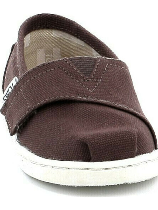 Kids Espradrilles with Hoop & Loop Closure Gray Classic Canvas