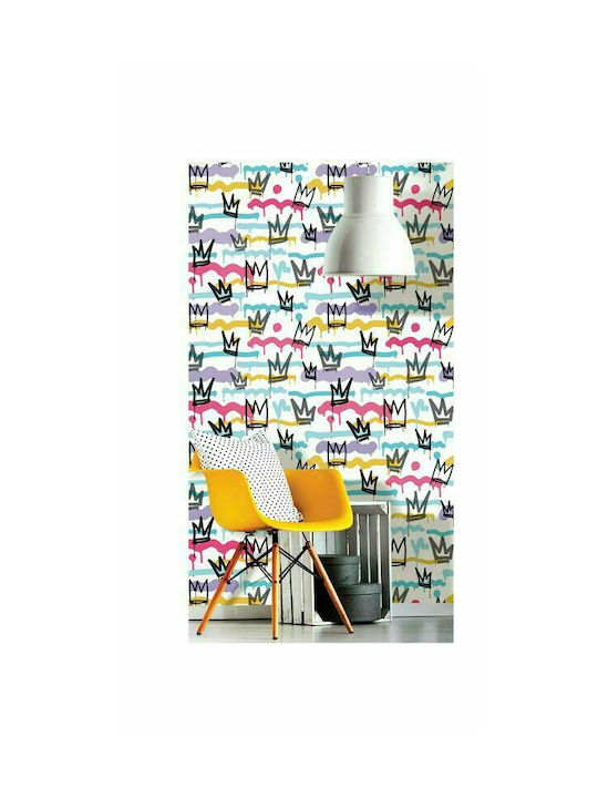 Loukianos Wallpapers Kids Fabric Wallpaper Friends & Coffee L53xH1005cm