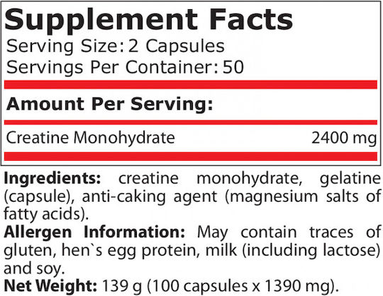 Pure Nutrition Creatine Capsules 100 капсули