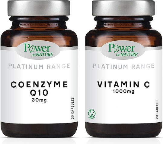 Power Health Premium Scientific Formulation Platinum Range CoEnzyme Q10 30mg 30 Kapseln & Platinum Range Vitamin C 1000mg 20 Tabs 30mg 30 Mützen 20 Registerkarten