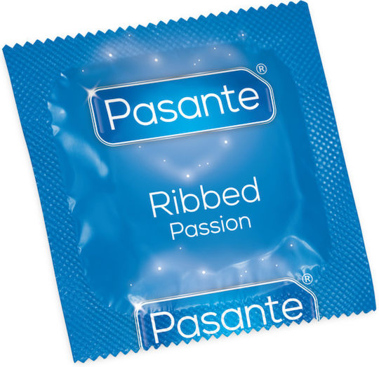 Pasante Презервативи Ribbed Passion 12 бр 52 мм с Ребра Natural