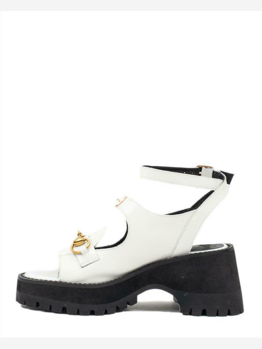 Favela Leather Women's Sandals Jamaica White