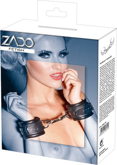 Zado Fetish Leather Cuffs Cătușe în Culoare Negru