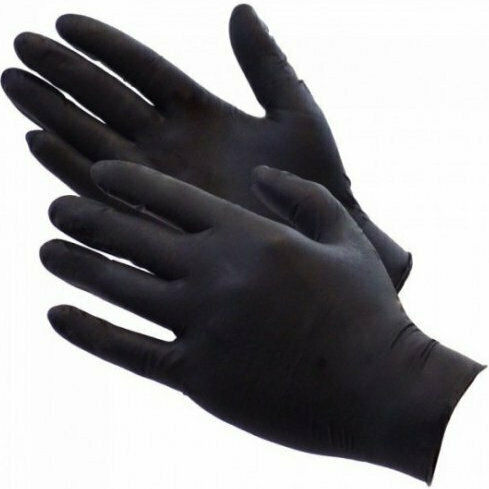 Bournas Medicals Bold Nitrile Examination Gloves Powder Free Black 100pcs