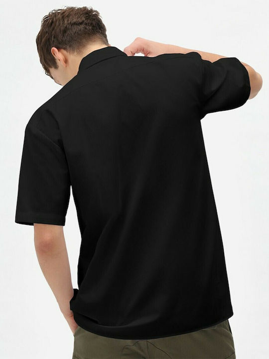 Clintondale Rec Short-sleeved Denim Shirt Black